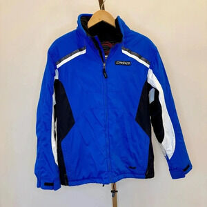 VINTAGE! Spyder Kids Ski Jacket Blue Unisex XL Waterproof Insulated Winter Sport